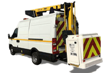 Van Hire Glossop - White 3.5T Cherry Picker with 12.5M Reach - Van hire Glossop