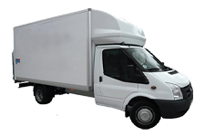 Van Hire Glossop - White Ford Luton Box with Tail Lift - Van hire Glossop